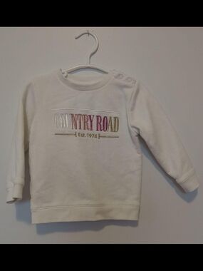 Country Road Cream Sweatshirt with Multicolor Logo - Kids